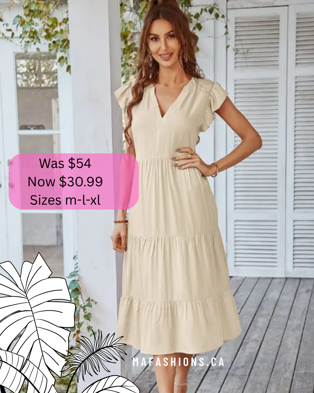 My Kind Of Day Beige Ruffled Dress