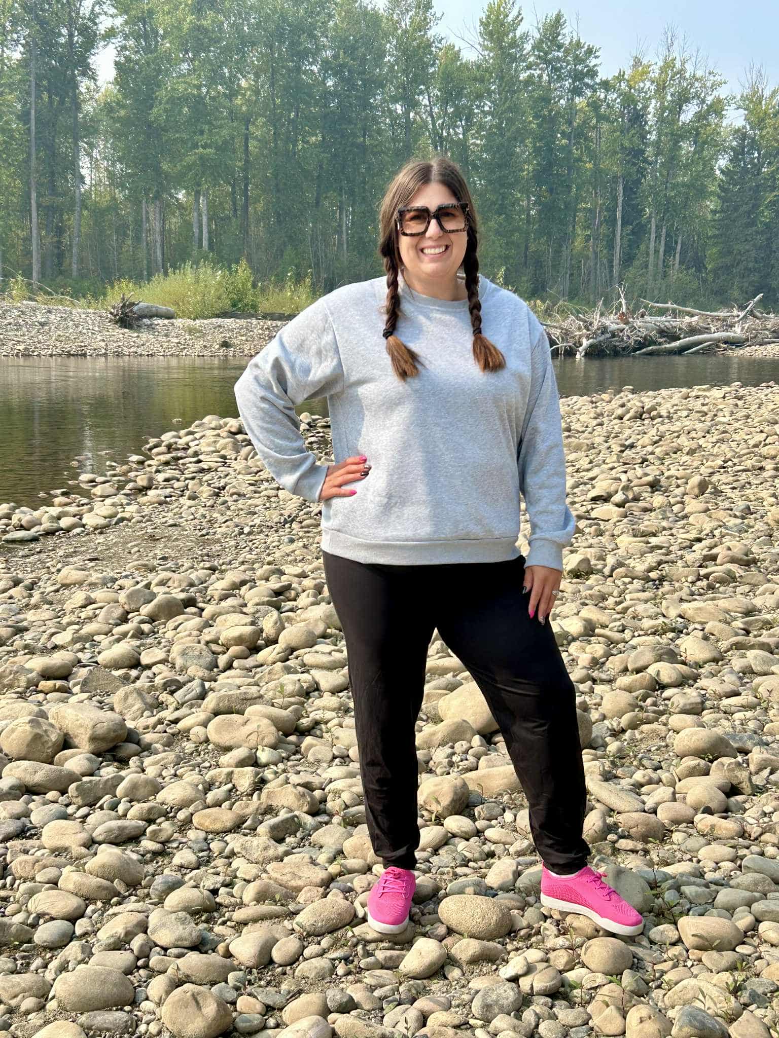 Easy Like Sunday Grey Sweatshirts - Reg/Plus