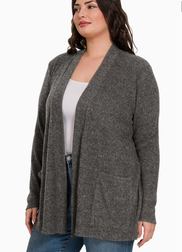 Cozy With A Good Book Black Cardigan - Reg/Plus
