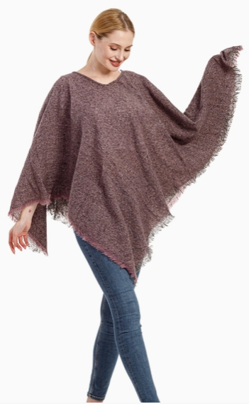 Prairie Girl Purple Poncho