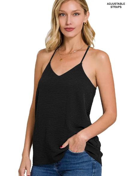 Air Flow Black Cami Tank
