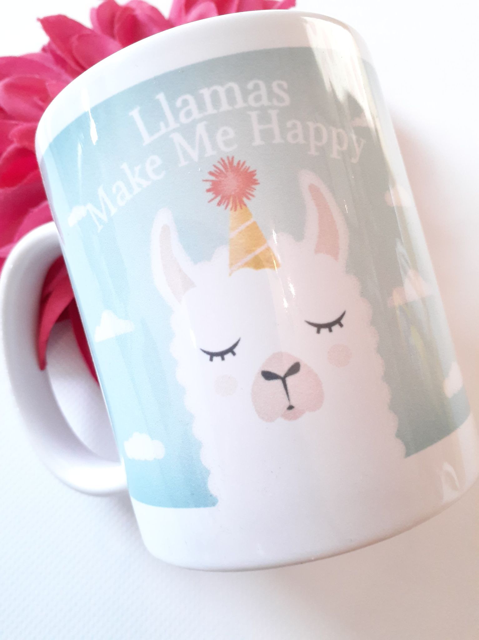 Llamas Make Me Happy Mug