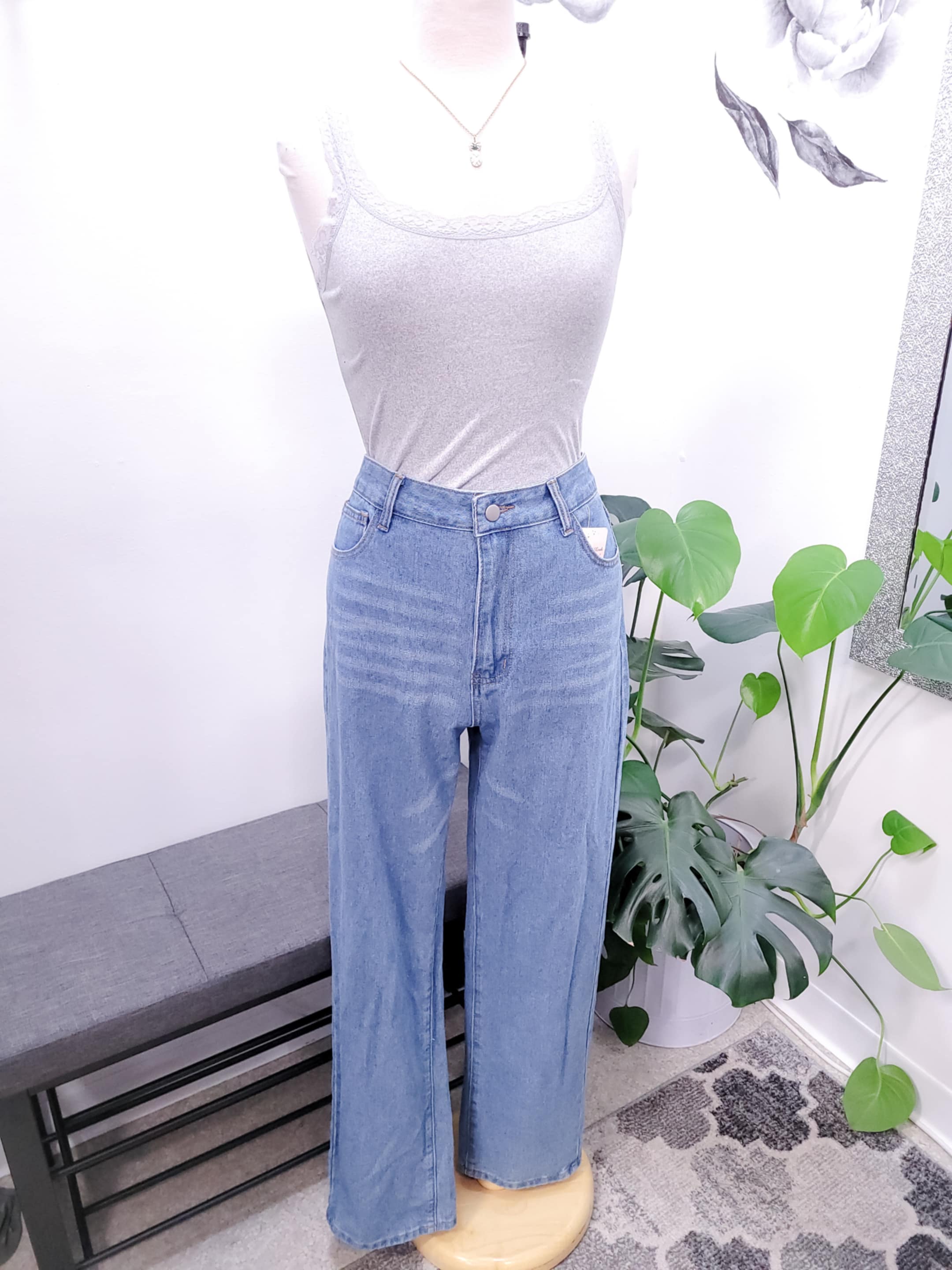 Make You Move Medium Wash Wide Leg Jeans