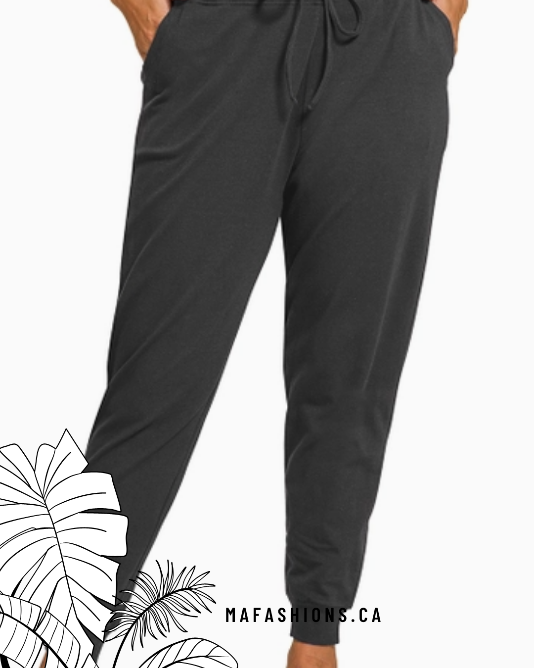 Just My Favorite Black Joggers - Reg/Plus