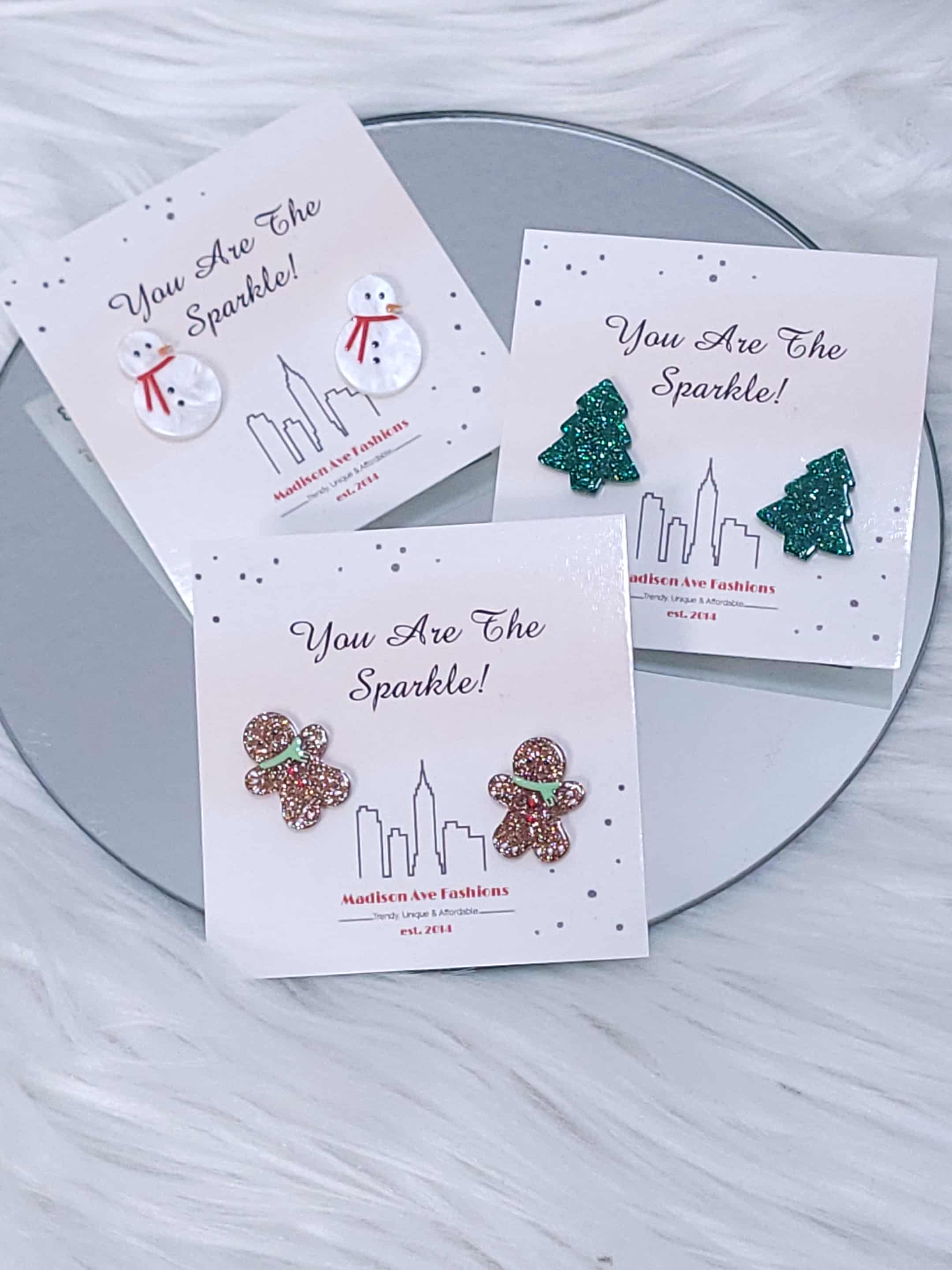 Holiday Acrylic Christmas Earrings - Assorted
