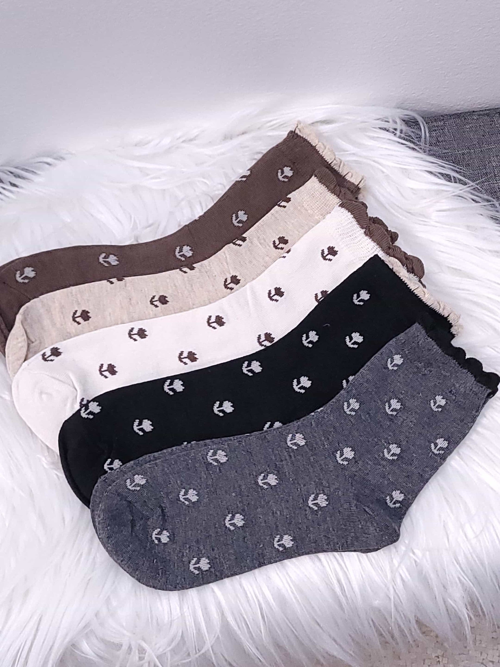 Vintage Crew Tulip Dress Socks - Assorted