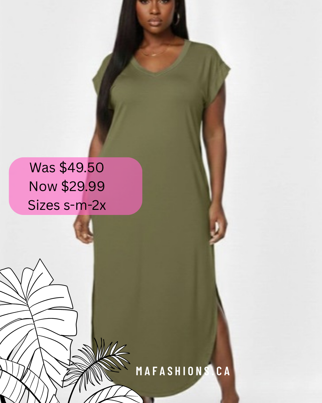 Madison Olive Tee Shirt Dress - Reg/Plus