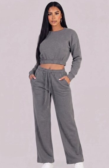Cozy As Can Be Heather Grey Lounge Set