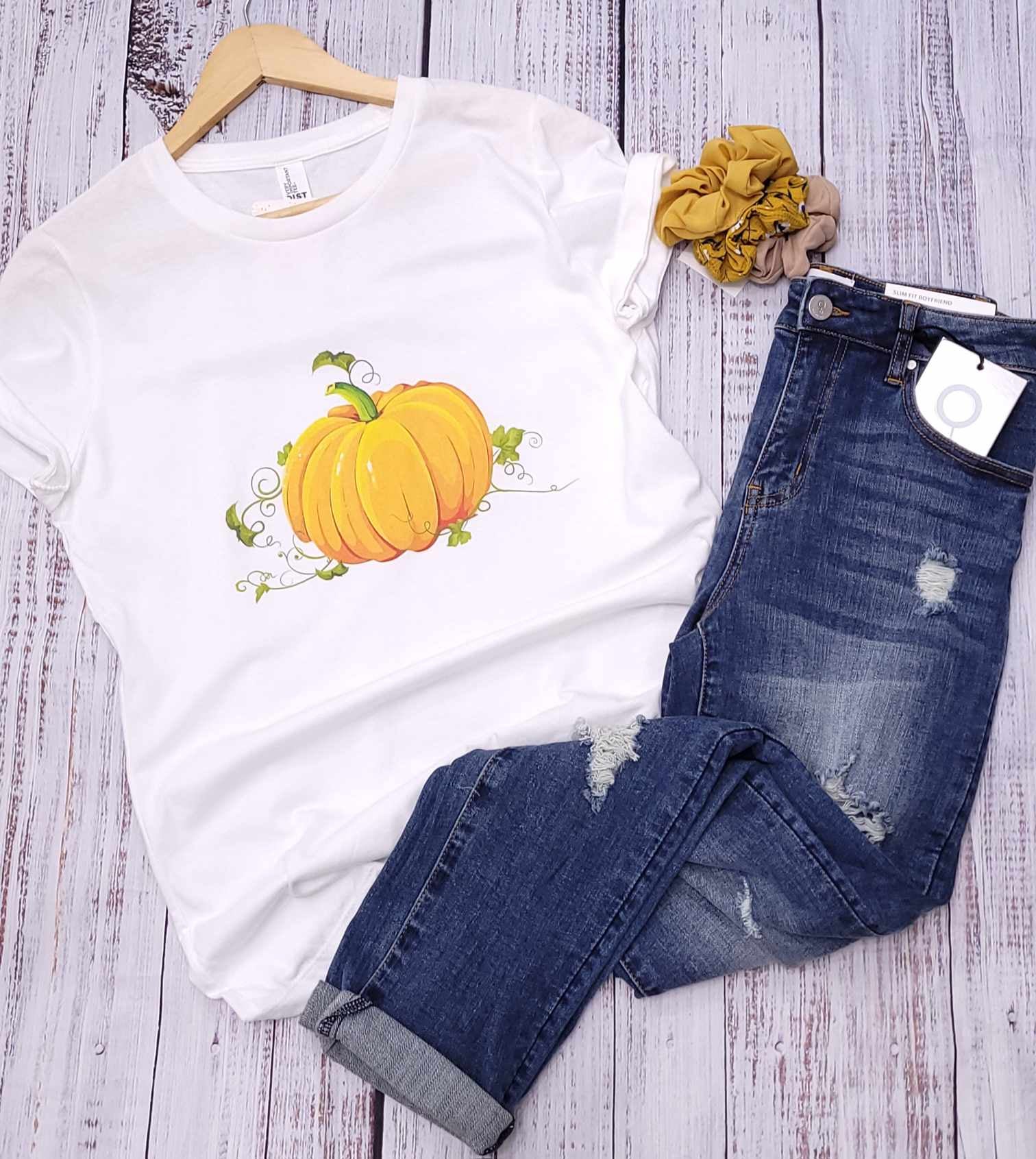 Pumpkin Love Soft-Touch Women’s T-Shirt - White