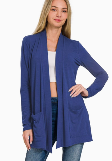 Call On Me Navy Slouchy Cardigan