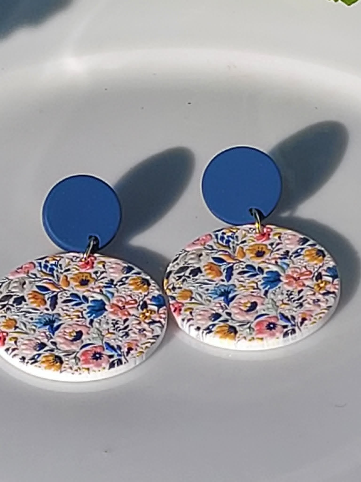 Floral Ceramic Drop Earrings - Assorted